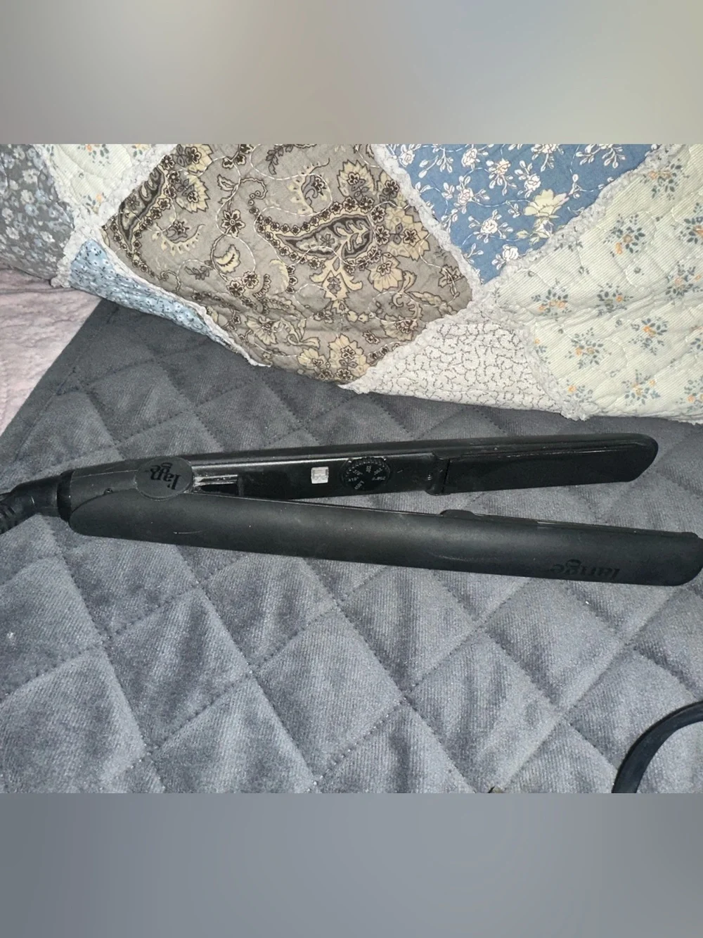 Lange Black Ceramic Hair Straightener Flat Iron